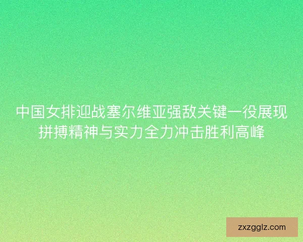 中国女排迎战塞尔维亚强敌关键一役展现拼搏精神与实力全力冲击胜利高峰